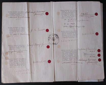 AOP India 1935 Indenture & MAP : Gamadia Estate 1932 signed F.E. Dinshaw, etc.