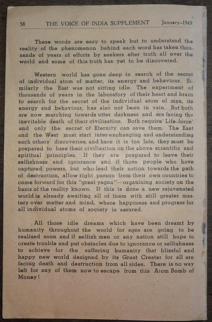 The Voice of India July 1949 The 3rd World War is Inevitable