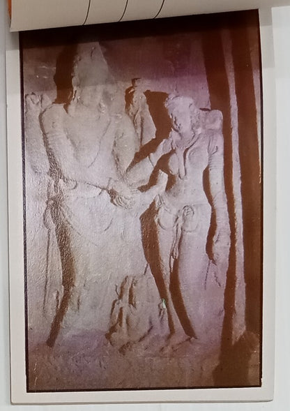 AOP India vintage booklet of 20 tourist postcards ELLORA ART 