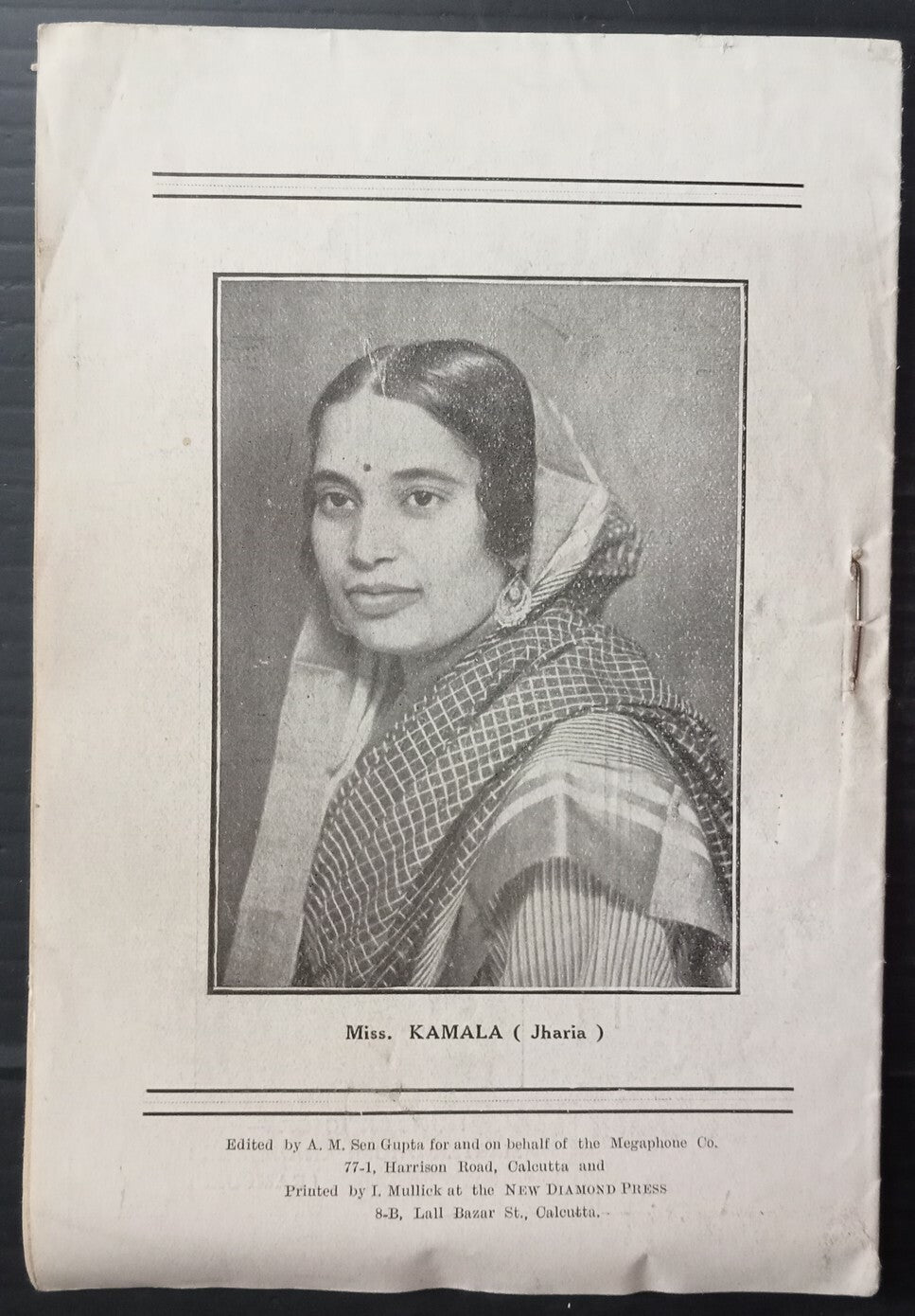 AOPIMT India MEGAPHONE 78rpm records price list 1939 Begum Akhtar on cover