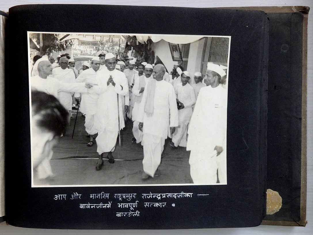 India 1950 photo album President Rajendra Prasad in BARDOLI 27 photos zaz