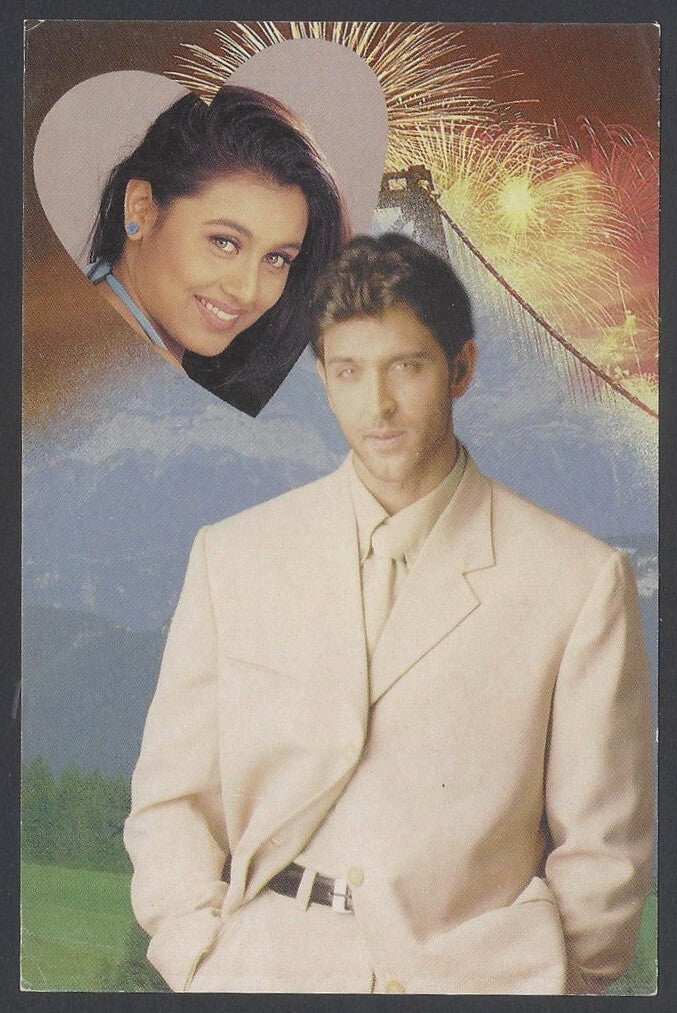 AOP India Bollywood vintage postcard - RANI MUKERJI & HRITHIK ROSHAN
