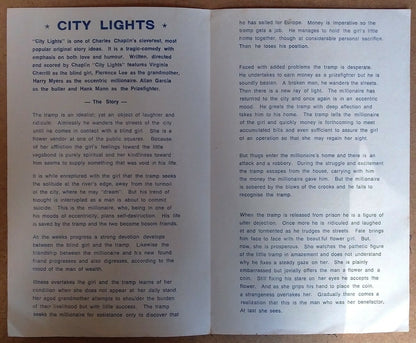Charlie Chaplin CITY LIGHTS herald for India