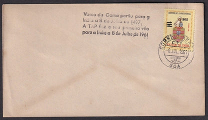 Portuguese India 1961 cover with First Flight cachet