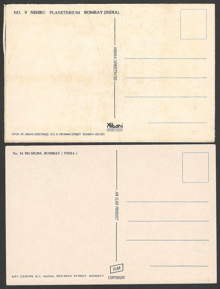 (AOP) India BOMBAY vintage postcards (10)