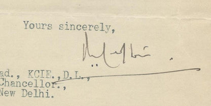 India 1945 crested letter PRIME MINISTER / BAHAWALPUR GOVERNMENT signed