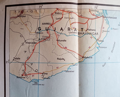 AOP India 1991 A Road Guide To Maharashtra Map 