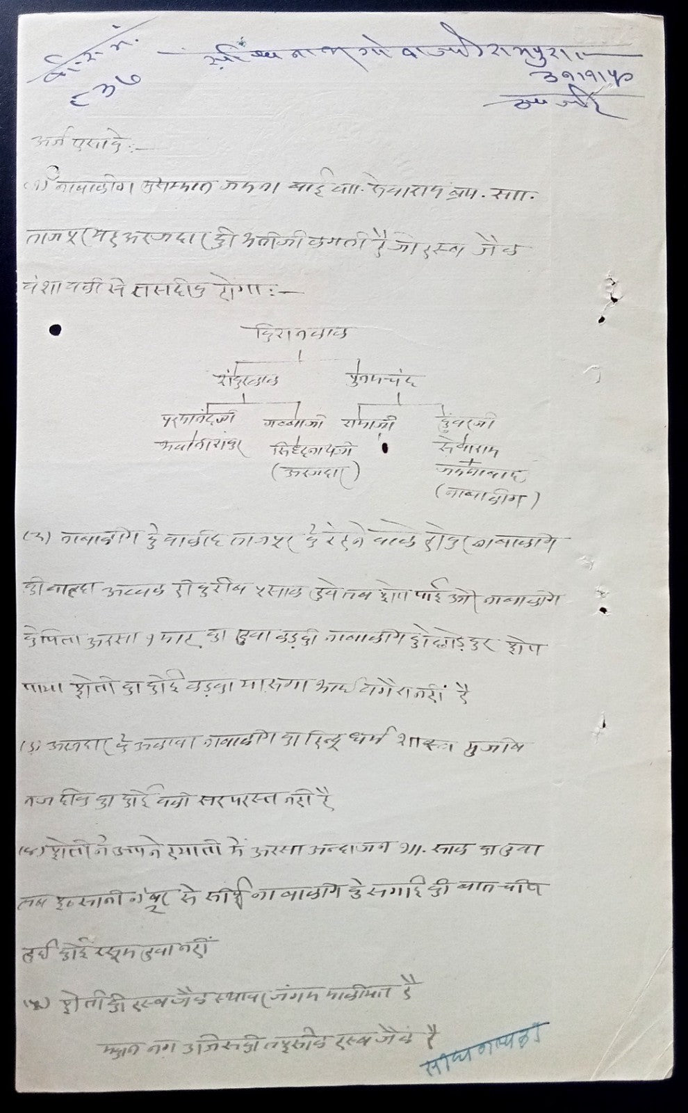 Indian States document with mixed franking DHAR STATE + GWALIOR STATE