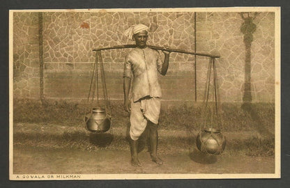 India vintage postcard GOWALA or MILKMAN