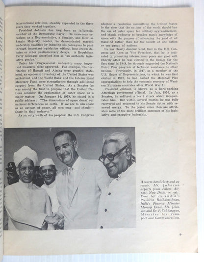 India 1963 Lyndon B Johnson USIS propaganda publication