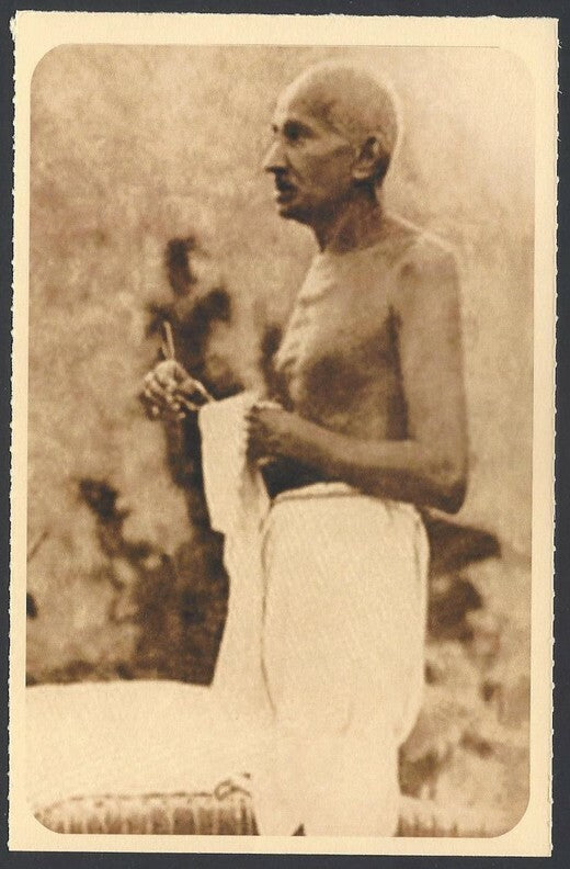 AOP India full back pictorial 50p Gandhi postal card GANDHI 
