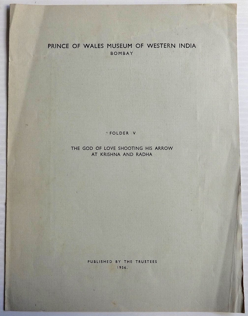 Prince of Wales Museum Bombay India print GOD OF LOVE SHOOTS RADHA & KRISHNA