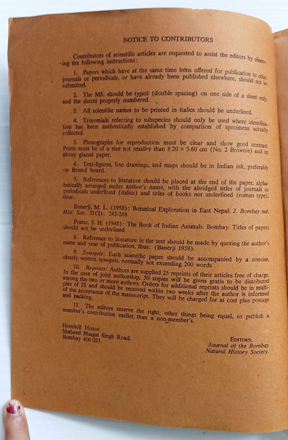 AOP India JOURNAL of the Bombay Natural History Society 1988