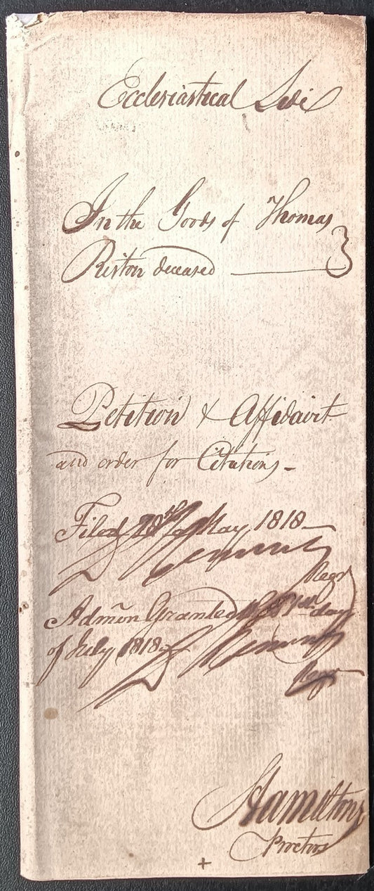 India King George IIII 1818 Fort William, Calcutta 3 page document