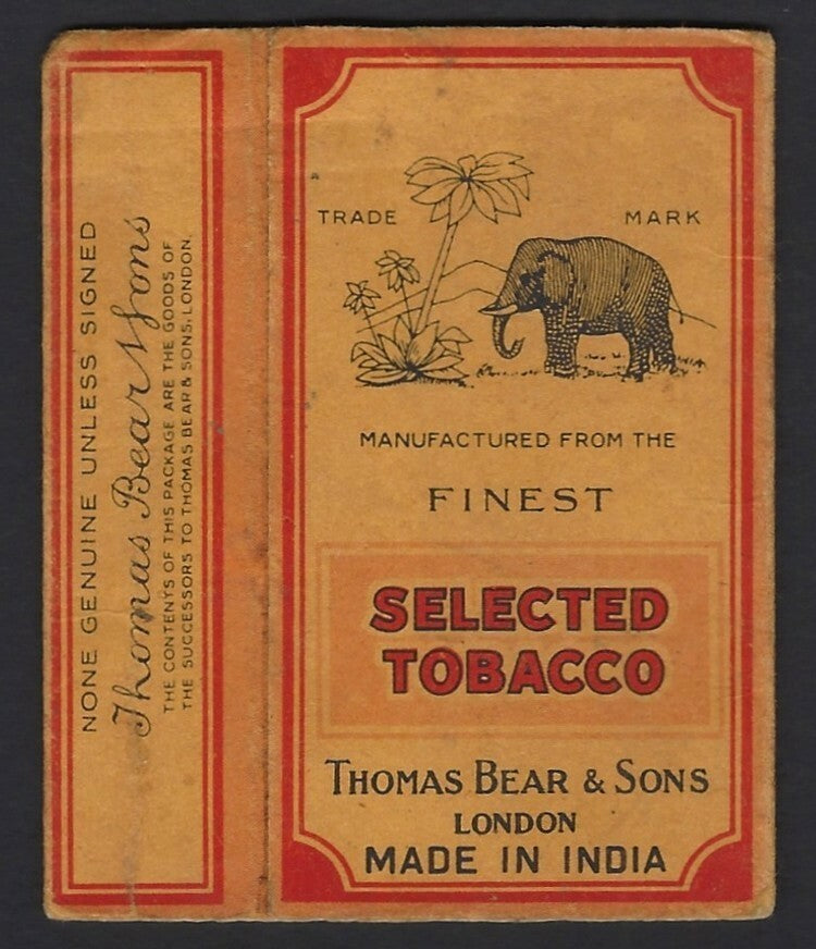 Vintage Bears' Honeydew Made in India cigarette packet x