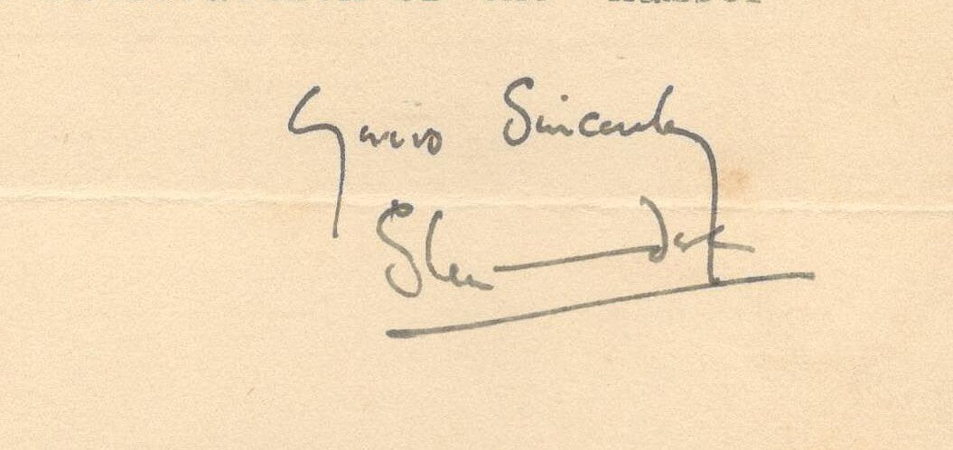 India 1942 crested letter CHIEF MINISTER / MANDI STATE signed