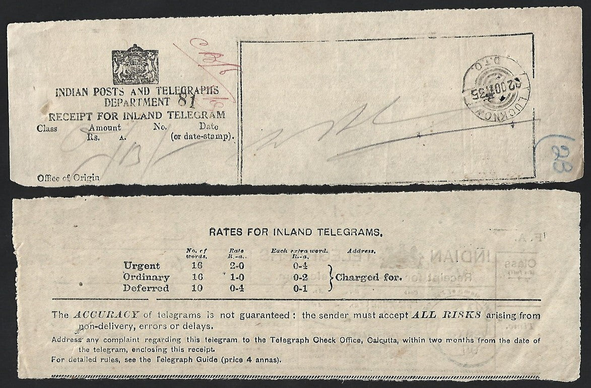 India 1908-35 telegrams (7)