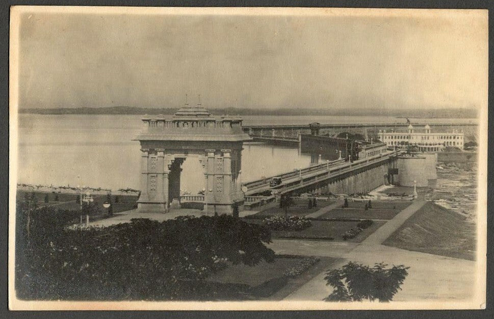 AOP India vintage photo BRINDAVAN GARDEN, MYSORE 3" x 5"
