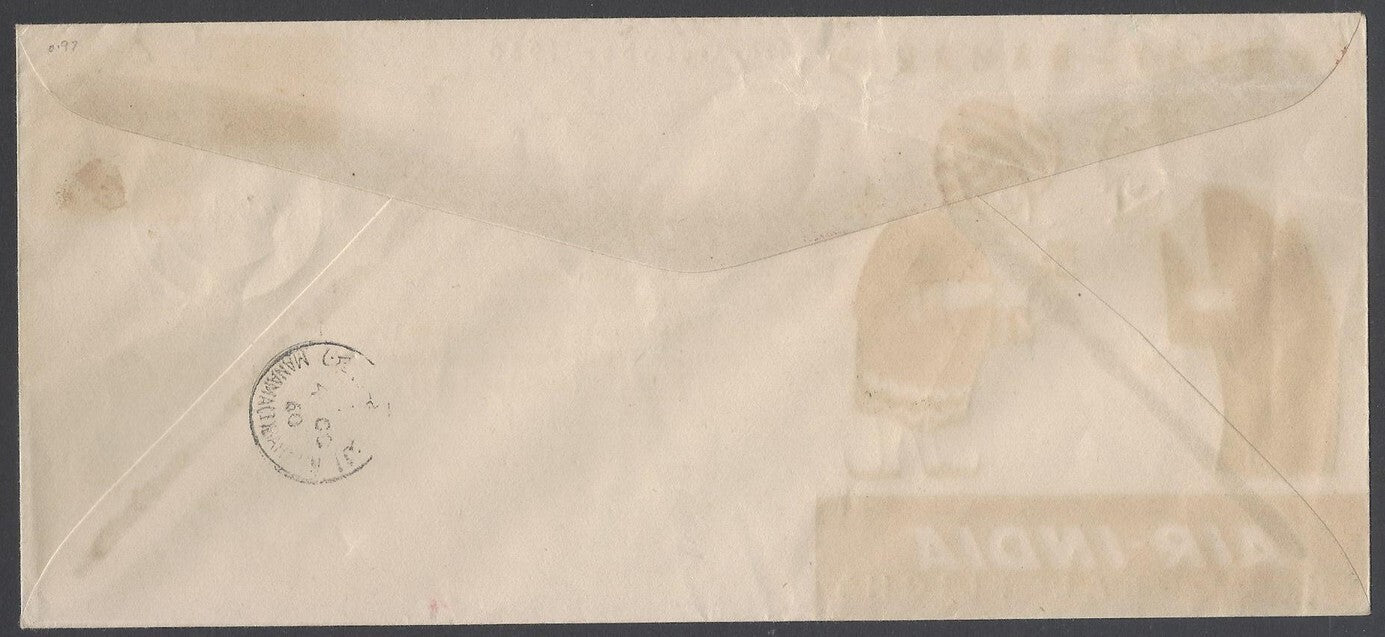 AOP Australia - AIR INDIA 1962 FFC First Flight cover Perth to Bombay