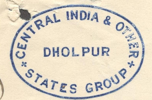 India 1946 crested letter CENTRAL INDIA & OTHER STATES GROUP / DHOLPUR