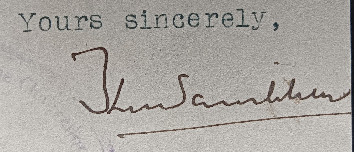 India 1945 crested letter PRIME MINISTER BIKANER signed