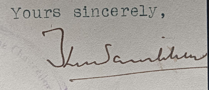 India 1945 crested letter PRIME MINISTER BIKANER signed