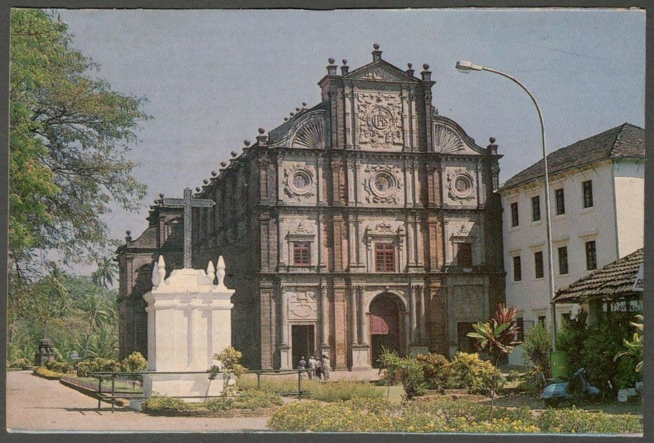 AOP India GOA vintage postcard Basilica of Bom Jesus