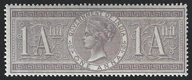 India 1866 Special Adhesive 1a lilac MNH