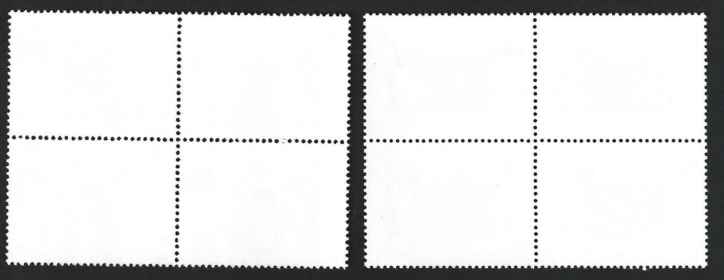 India 1986 UNICEF set of 2 MNH blocks of 4