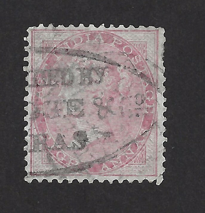 India 1855 8as rose on bluish paper used with FA cachet