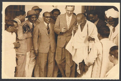 AOP India full back pictorial 50p Gandhi postal card GANDHI 
