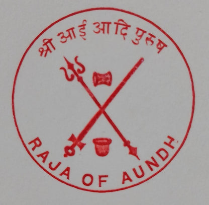 AUNDH STATE India 1940 crested letter signed Raja Bhawanrao Shriniwasrao Pant
