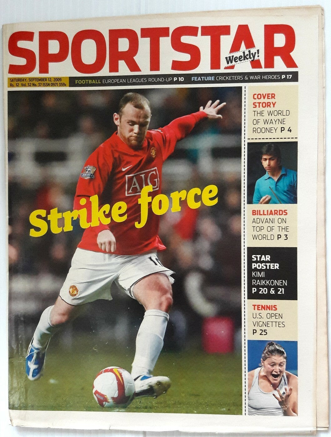 India Sportstar 2006-12 FOOTBALL cover issues 10” X 13” (5)