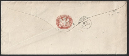 India 1890 OHMS crested cover signed Earl Roberts, Commander in Chief in India