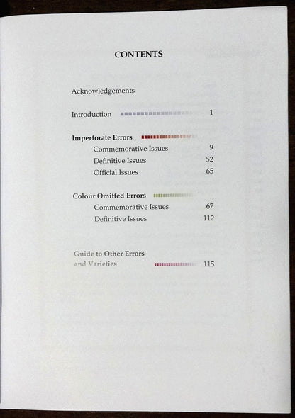 CATALOGUE OF ERRORS ON STAMPS OF MODERN INDIA by MK RAY 143pgs