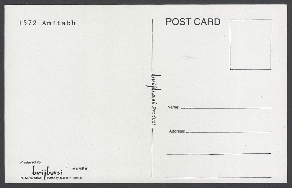 AOP India Bollywood vintage postcard AMITABH BACHCHAN