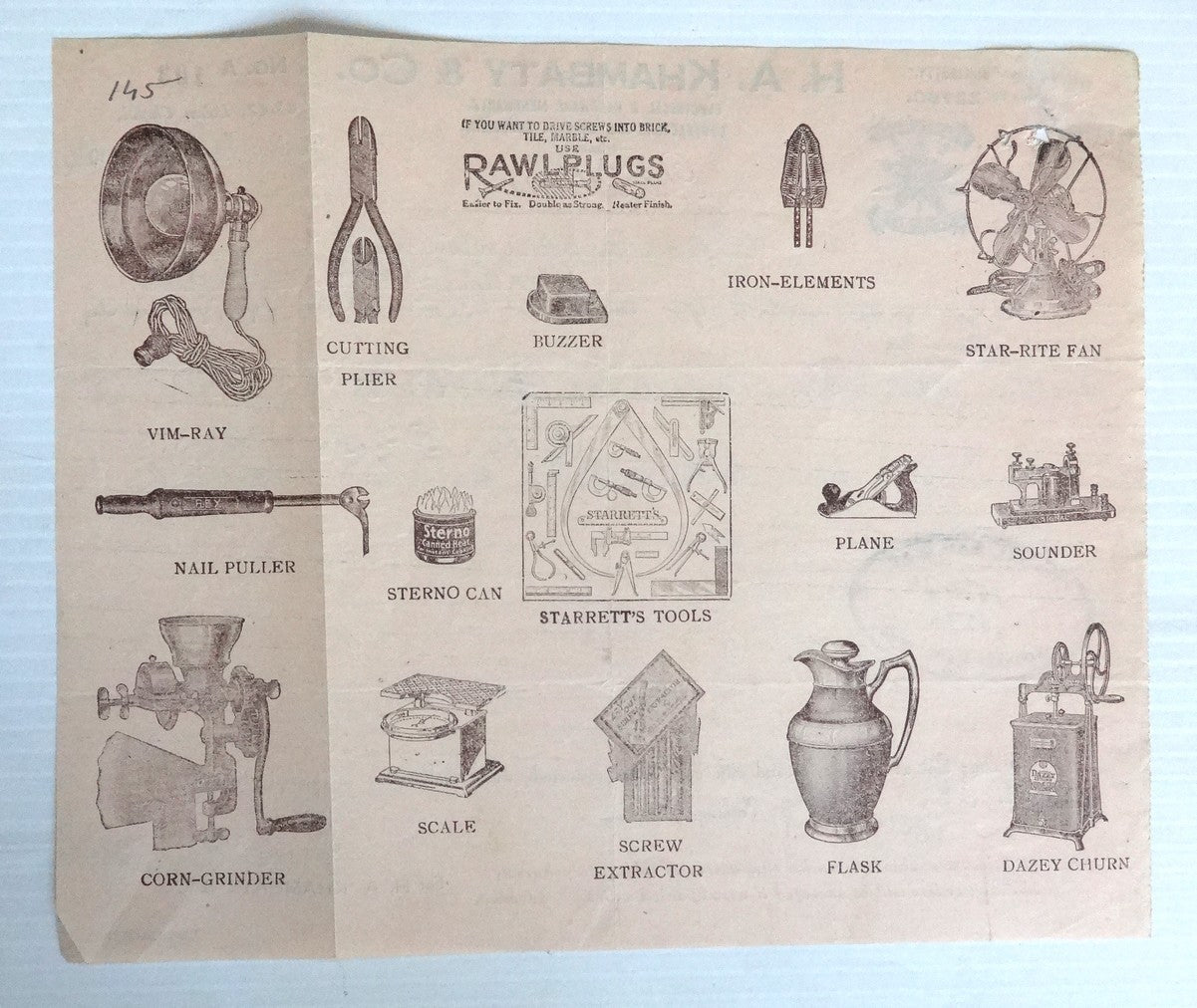 India 1934 illustrated letterhead ELECTRICAL & HARDWARE MERCHANT Bombay