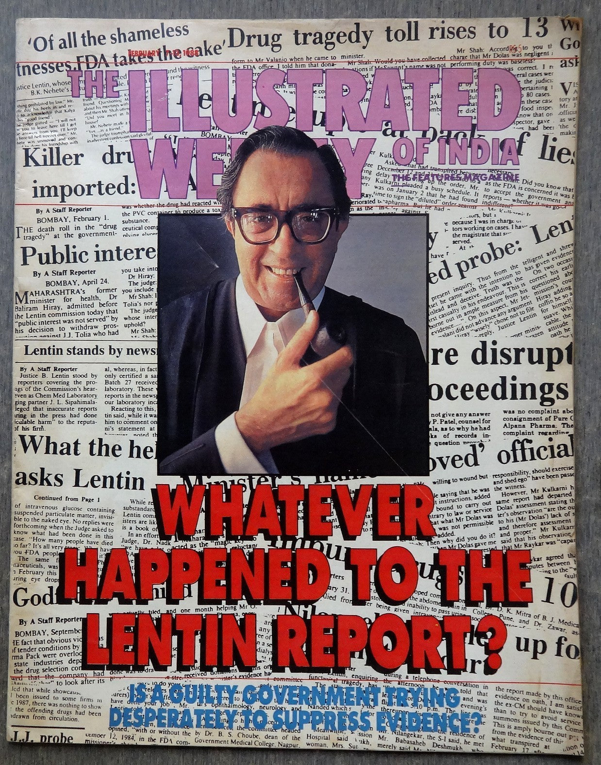 The Illustrated Weekly of India 7 Feb 1988 Is A Guilty Government Trying Despera