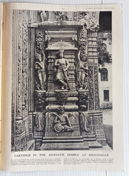 INDIAN PICTORAL EDUCATION 1929.30 Voll.1 No.5 Temples, Rivers,Salt, Dancing Girl