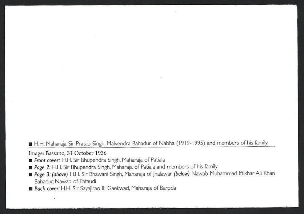 India 2010 Princely States maxi card - Maharaja Sir Pratab Singh of Nabha