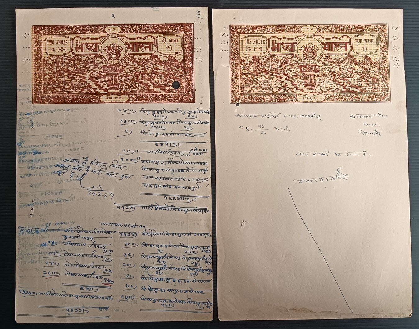 India Madhya Pradesh state stamp papers upto 400r (28)