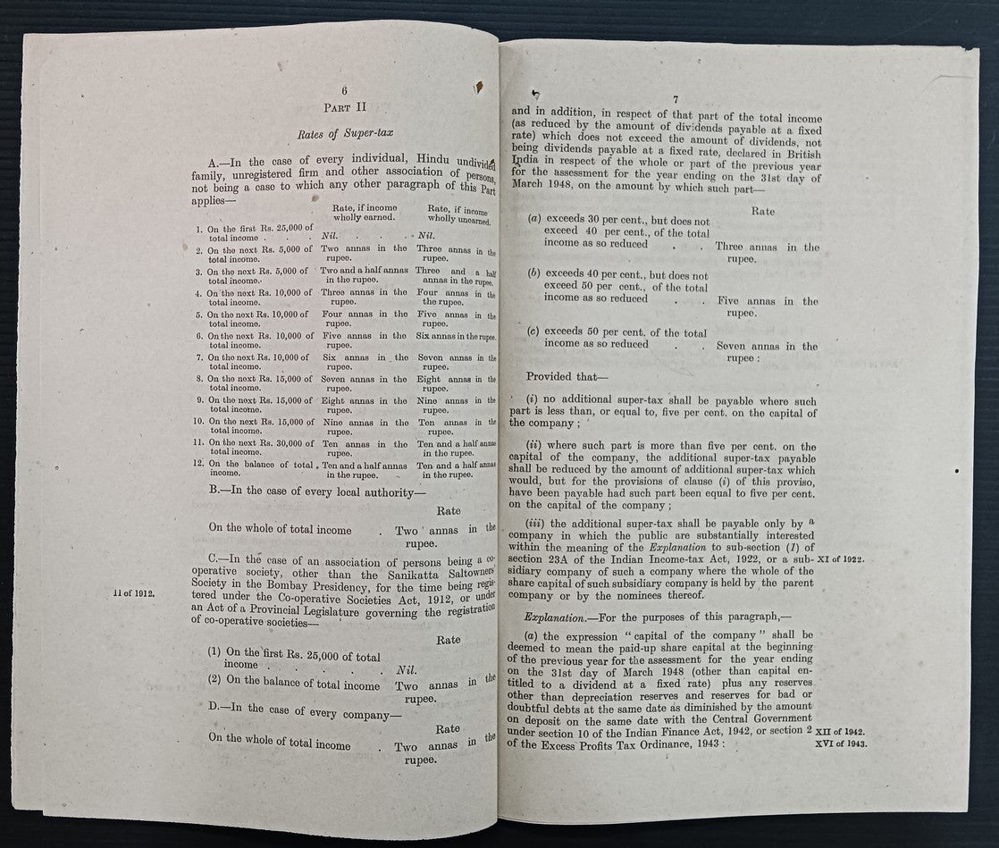 India 1947 ABOLITION OF SALT TAX etc. BILL (to be indroduced) - 10 pages