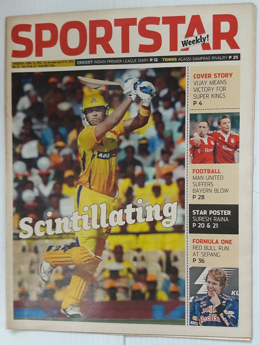 India Sportstar 2006-10 CRICKET cover issues 10” X 13” (5)