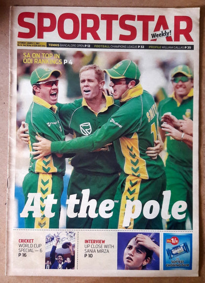 India Sportstar 2006-10 CRICKET cover issues 10” X 13” (5)