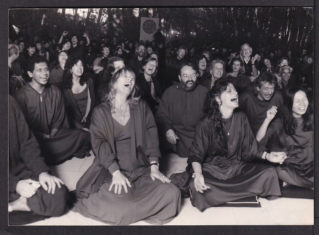 India 5" x 7" press photo - OSHO disiples meditating in the woods