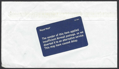 Boxed MISSENT TO INDIA on cover to West Indies