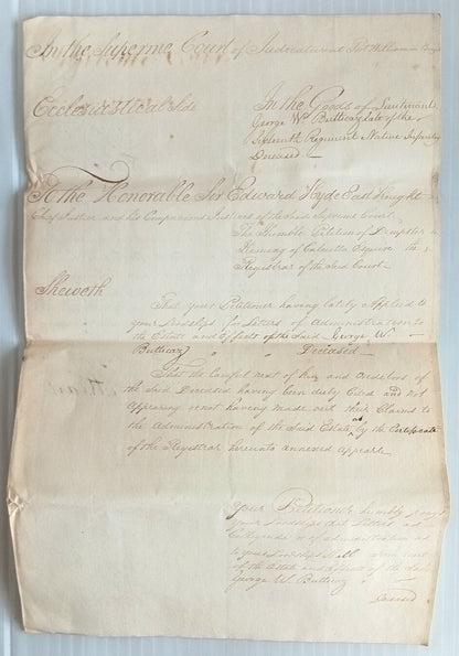 AOP India 1819 Supreme Court, Fort Williams, Calcutta document