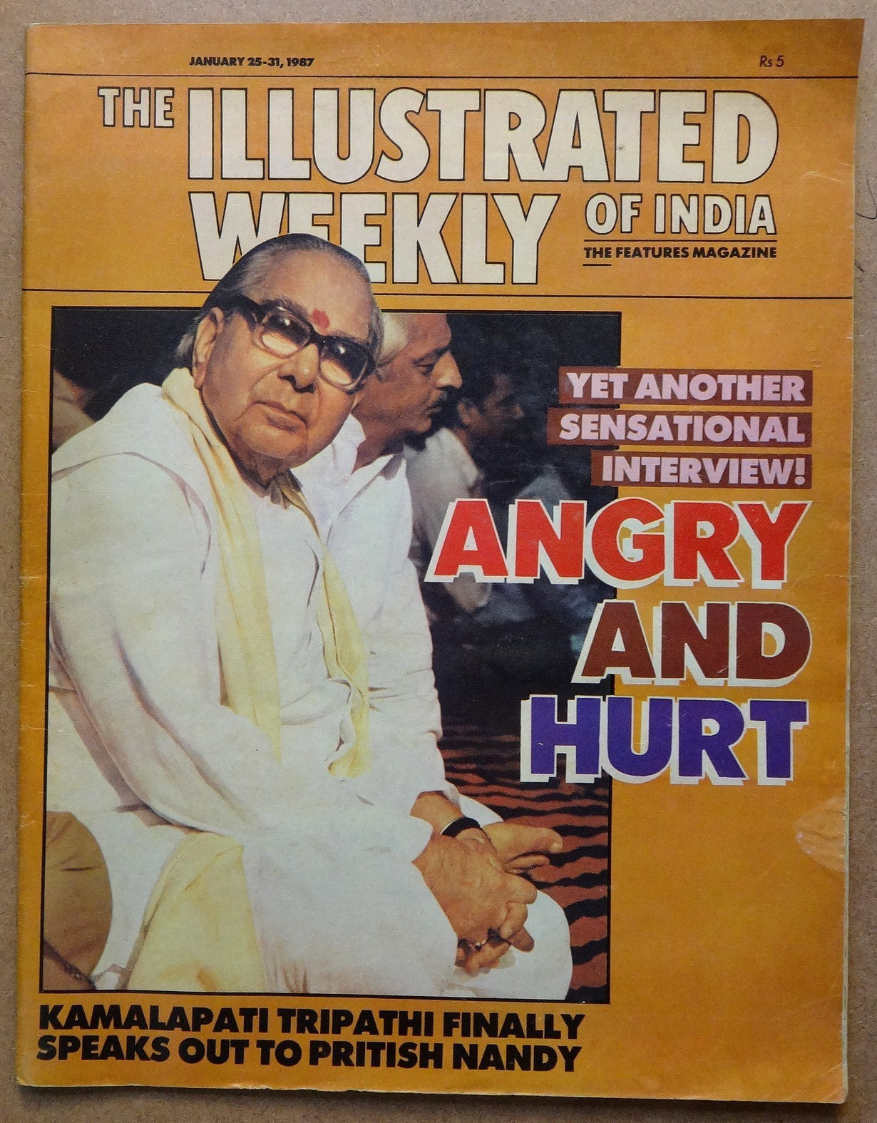 The Illustrated Weekly of India 25 Jan 1987 Angry And Hurt
