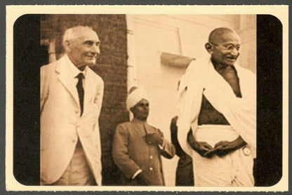 AOP India full back pictorial 50p Gandhi postal card GANDHI 