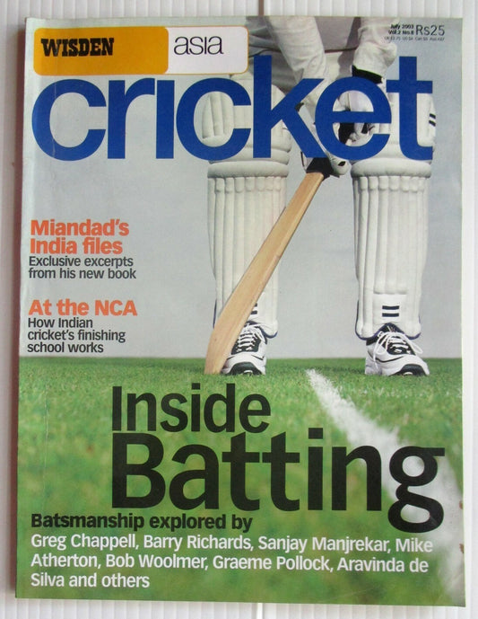 Wisden Asia Cricket July 2003 issue Miandad India Files, etc.
